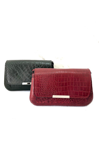 کیف چرمی زنانه متوسط طرح کروکدیل